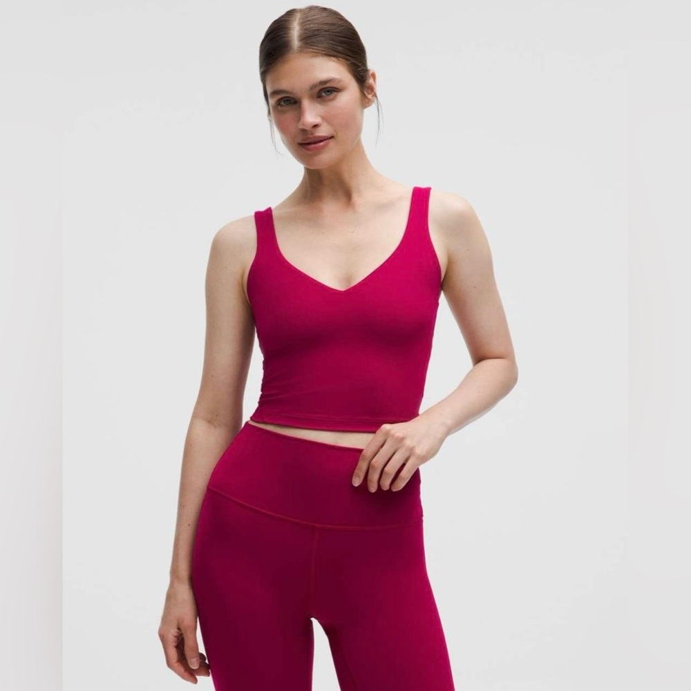 Lululemon Align Tank Top, Light Support, A/B Cup, Berry Rumble Fuchsia Pink, 14